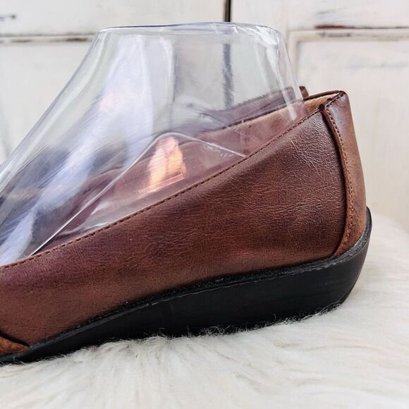 LifeStride Velocity Brown Vegan Leather Memory Foam Comfort Dress Shoes - 8M - Picture 3 of 8